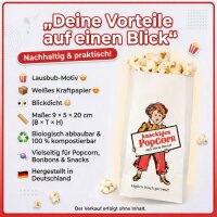 Popcorntüte Lausbub Papier 100 Stück 1 Liter