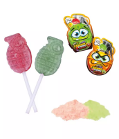 Display Komplett Johny Bee Grenade Popping Lollipop 36 Stück – Explosiver Naschspaß!