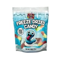 Chaos Candy - Crunchy Sour Worms - Freeze Dried Candy - 50g