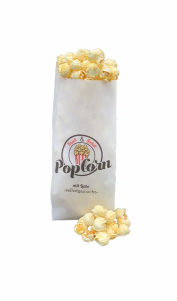 Popcorn Tüten 100 Stück Motiv Mit Liebe selbst gemacht 1 Liter 100 % recyclebar