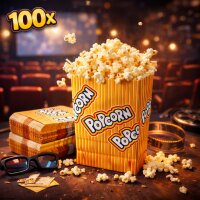 Warmhaltetüte Popcorn 100 Stück 2,46 Liter