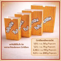 Warmhaltetüte Popcorn 100 Stück 2,46 Liter