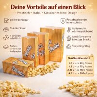 Warmhaltetüte Popcorn 100 Stück 4,3 Liter