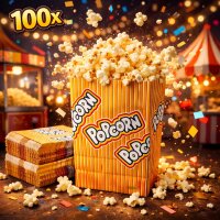 Warmhaltetüte Popcorn 100 Stück 4,3 Liter