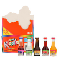 Kleiner Klopfer Fun Mix 25 Flaschen 0,02 ml 5x5 – 15-17% Vol Der fruchtige Partyknaller!