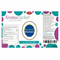 Aroma Zuckerwattezucker Blaubeere Geschmack AZO frei 1 kg Beutel
