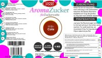Aroma Zuckerwattezucker Cola Geschmack 1 kg Beutel AZO frei