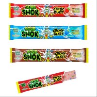 Display Komplett Sour Shok Chewy Blast 48 Stück – Super saures Kauerlebnis mit Knalleffekt!
