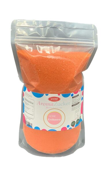 Aroma Zuckerwattezucker Erdbeere Geschmack 1 kg Beutel