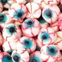 Vidal Bloody Eyes – 90 g Fruchtgummi-Augen, gruseliger Party-Snack für Halloween