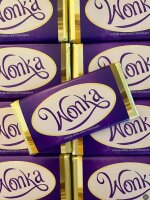 Wonka Schokoladenriegel 80g mit Goldenem Ticket – Handgemacht in Irland – Limitierte Sammlerschokolade