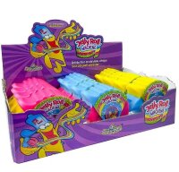 Display Komplett Jelly Roll Machine Display 12 Stück – Bunte Saure Fruchtgummi-Streifen im Spender