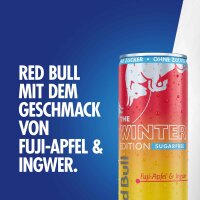 Red Bull Winter Edition – Fuji Apfel & Ingwer Sugarfree 250 ml Limited Edition