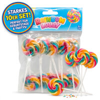 Bundle 10 x Bunte Regenbogen Lutscher 120g Rainbow Swirl...