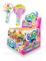 Johny Bee Windmill Monster Snack 30 Stück Drehender Erdbeer-Lutscher mit 5 Geschmacksflügeln – Lustiger Candy-Ventilator