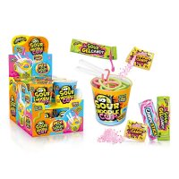 Johny Bee Candy Sour Noodle Cup 12 Stück Display...