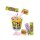 Johny Bee Candy Sour Noodle Cup 12 Stück Display – Tutti Frutti Sour Candy Becher mit Gel, Stick & Popping Candy
