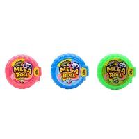 Display Komplett Johny Bee Mega Roll Bubble Gum 24 Stück Fruchtiger Kaugummi-Spaß in XXL-Rolle – Bunte Kaubonbons für Groß & Klein