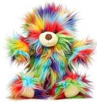 Uni-Toys Rainbow Teddy Bärchen 35 cm – Bunter Premium-Plüschbär mit recycelter Füllung | Kuscheltier ab 9 Monaten | Made by Uni-Toys Germany