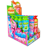 Display Komplett Sour Slurper Lutscher mit saurem Candy Gel 12 x 50 g – Süß-sauerer Spaß in drei Sorten