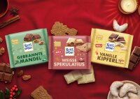 Ritter Sport Vanille Kipferl 100 g | Limited Edition Wintertafel | Vollmilchschokolade mit Mandelcreme & Vanillegebäckstückchen | Made in Germany