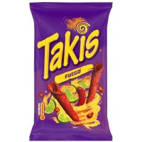 Takis Mega Mix Bundle 10 × 100 g – Blue Heat, Fuego, Dragon Sweet Chili, Volcano Queso & Intense Nacho + Hopser Funfood Flaschenöffner
