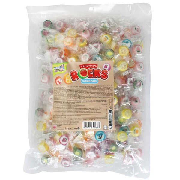 Flash Rocks Sweet Flash Rocks Bonbons – 1 kg (ca. 250 Stück) • Bunte Motivbonbons