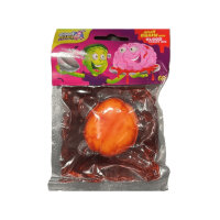 Display Sweet Flash Jelly Brain 18 x 60 g – Fruchtgummi Gehirn mit Blood Candy Gel – Erdbeer-Geschmack – Wackel-Jelly Süßigkeit für Halloween, Party & Kinder – Grusel Candy