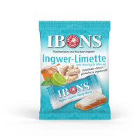 IBONS Ingwer-Limette-Honig-Minze – 92 g Kaubonbons...