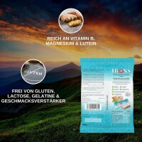 IBONS Ingwer-Limette-Honig-Minze – 92 g Kaubonbons mit frischem Ingwer – glutenfrei, lactosefrei & vegetarisch – einzeln aromaversiegelt