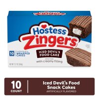 Hostess Zingers Devil’s Food Cakes – 10er Box – Amerikanische Schokosnacks 360 g