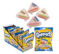 Gupperz Candy Mix 5×72 g – Flüssig gefüllte Kaubonbons Sorten-Mix + Gratis Hopser Bleistift