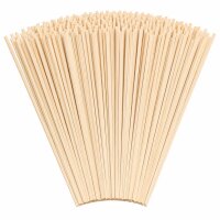 100 Zuckerwattestäbe 40 cm aus Kiefernholz 4 x 4 mm Vierkantstäbe