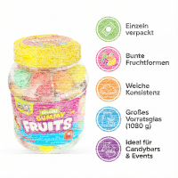 Splash Gummy Fruits 3D Fruchtgummi 1080 g Vorratsdose 60...