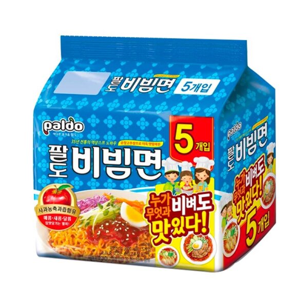 paldo Bibimmen 5x130g Koreanische Instant Nudeln scharf...