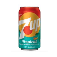 7UP Tropical 355 ml US Softdrink tropischer Geschmack...