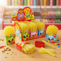 Sweet Flash Jelly Fries & Candy Ketchup 40 g – Fruchtgummi Pommes mit süßem Candy Gel