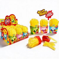 Sweet Flash Jelly Fries & Candy Ketchup 40 g – Fruchtgummi Pommes mit süßem Candy Gel