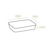 Nacho Dip Teller Zuckerrohr mit Dip-Fach 50 Stück