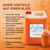 Ice Bär Slush Sirup Orangen Geschmack 5L 1:5 AZO...