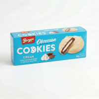 Bergen Obsession Cookies Cream 128g Kakaokekse mit Vanillecreme und Glasur