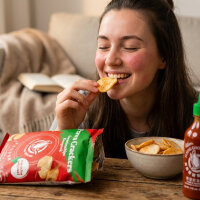 Flying Goose Garnelenchips Sriracha Original 80 g Knusprige Krupuk mit Chili Geschmack