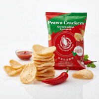 Flying Goose Garnelenchips Sriracha Original 80 g Knusprige Krupuk mit Chili Geschmack