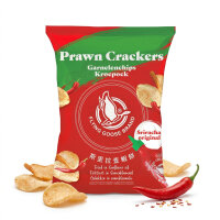 Flying Goose Garnelenchips Sriracha Original 80 g Knusprige Krupuk mit Chili Geschmack