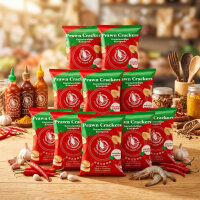 Bundle 10 x Flying Goose Garnelenchips Sriracha Original 10 x 80 g Knusprige Krupuk mit Chili Geschmack