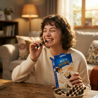 Oreo Cocoa Crisp Roll Vanilla 50 g Knuspriger Keksriegel...