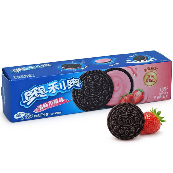 Oreo Strawberry China 97g Kakao Doppelkekse mit Erdbeer...