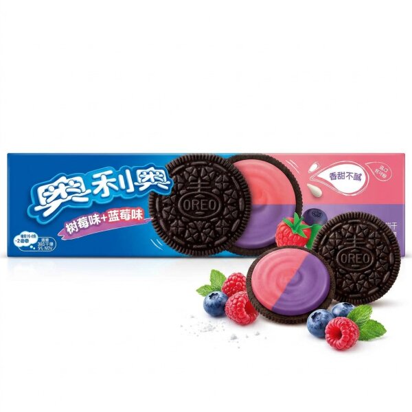 Oreo Blueberry Raspberry China 97g Kakao Doppelkekse mit...