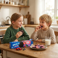 Oreo Blueberry Raspberry China 97g Kakao Doppelkekse mit Blaubeer und Himbeer Geschmack