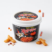 Samyang Dukboki Topokki Cup Hot Chicken 185 g koreanische Reiskuchen scharfes Instantgericht